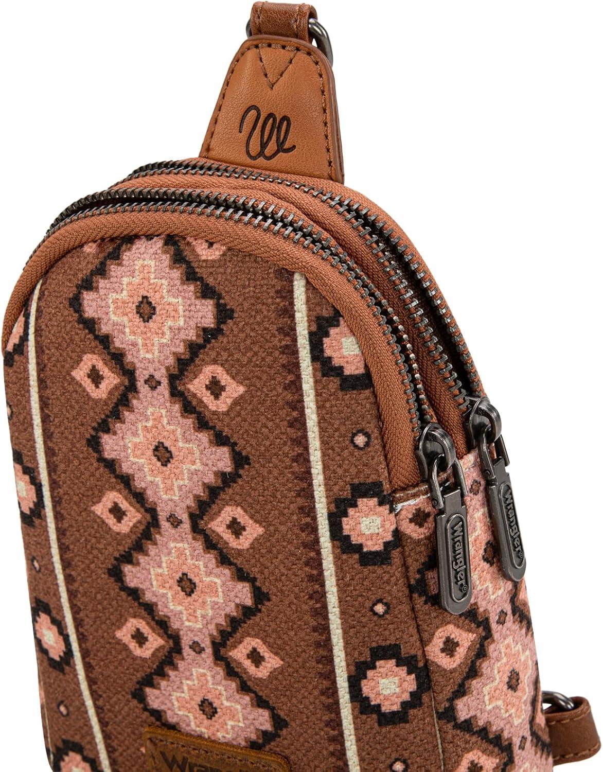 imageWrangler Crossbody Sling Bag for Women Fanny Packs Chest Bags for TravelVintagedark Brown