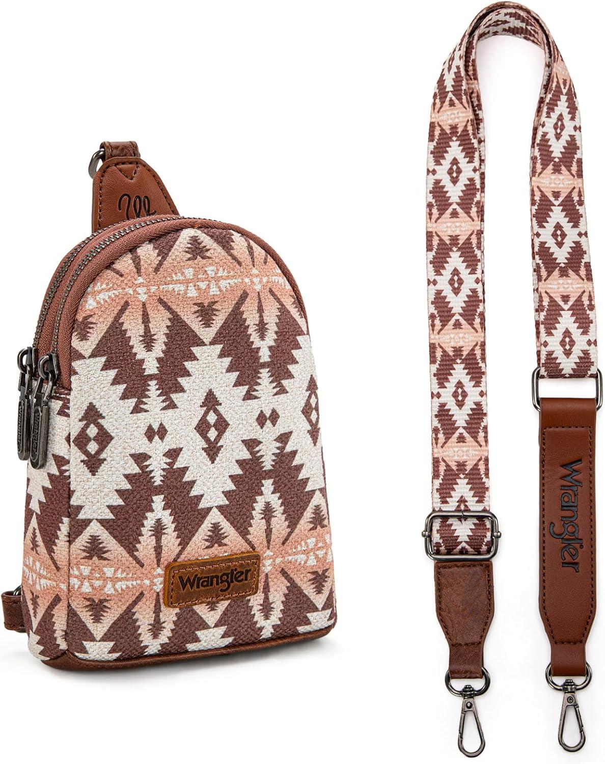 imageWrangler Crossbody Sling Bag for Women Fanny Packs Chest Bags for TravelVintagelight Coffee