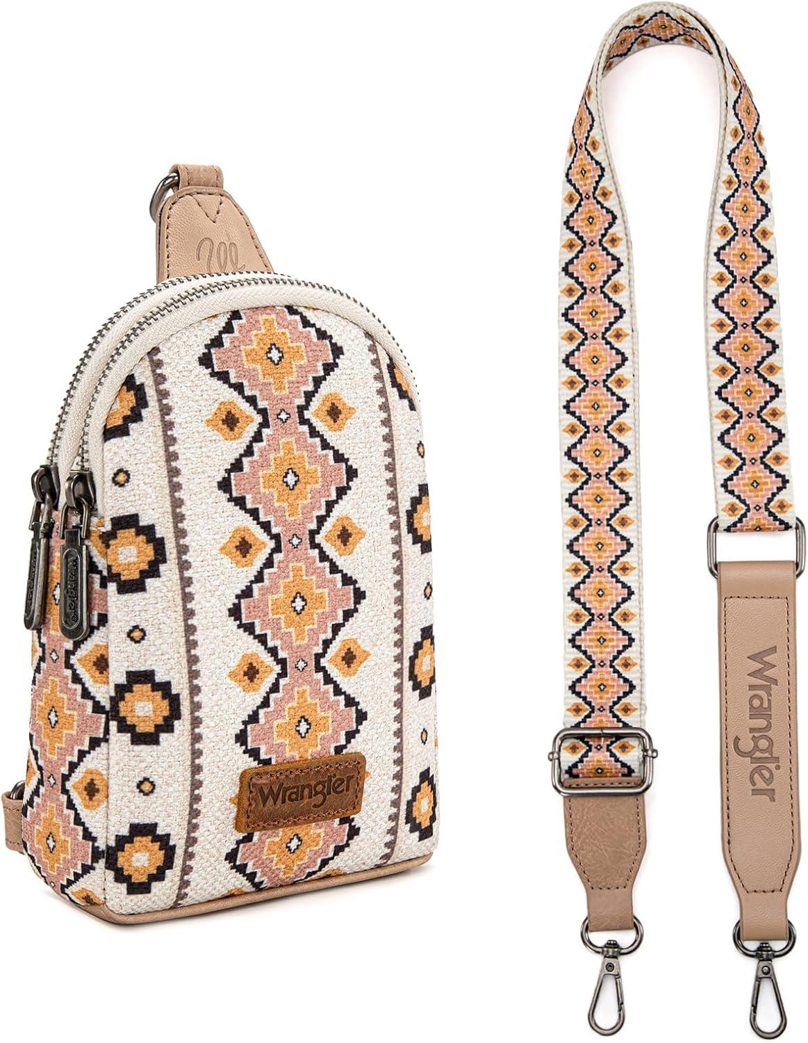 imageWrangler Crossbody Sling Bag for Women Fanny Packs Chest Bags for TravelVintagetan