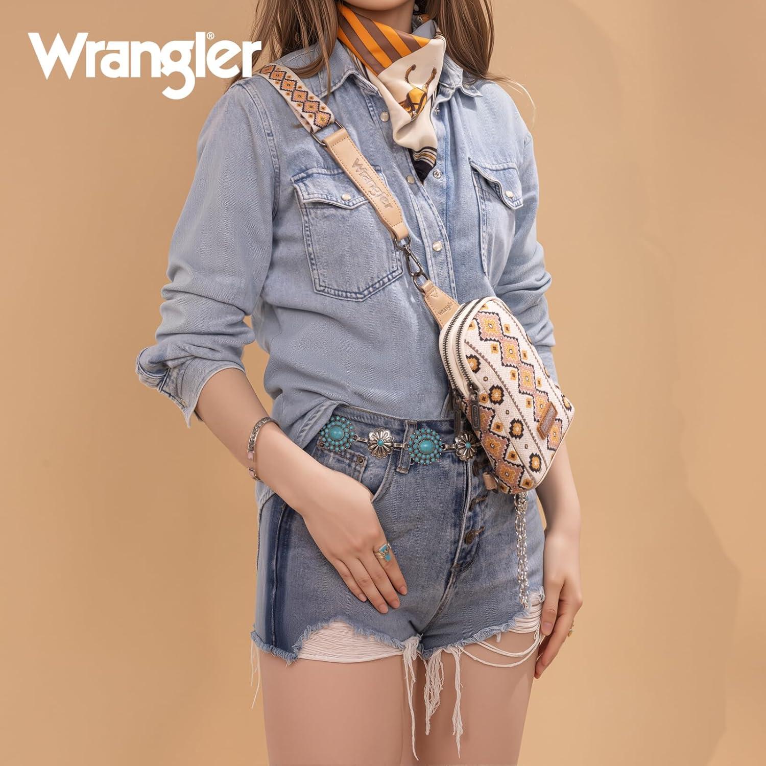 imageWrangler Crossbody Sling Bag for Women Fanny Packs Chest Bags for TravelVintagetan