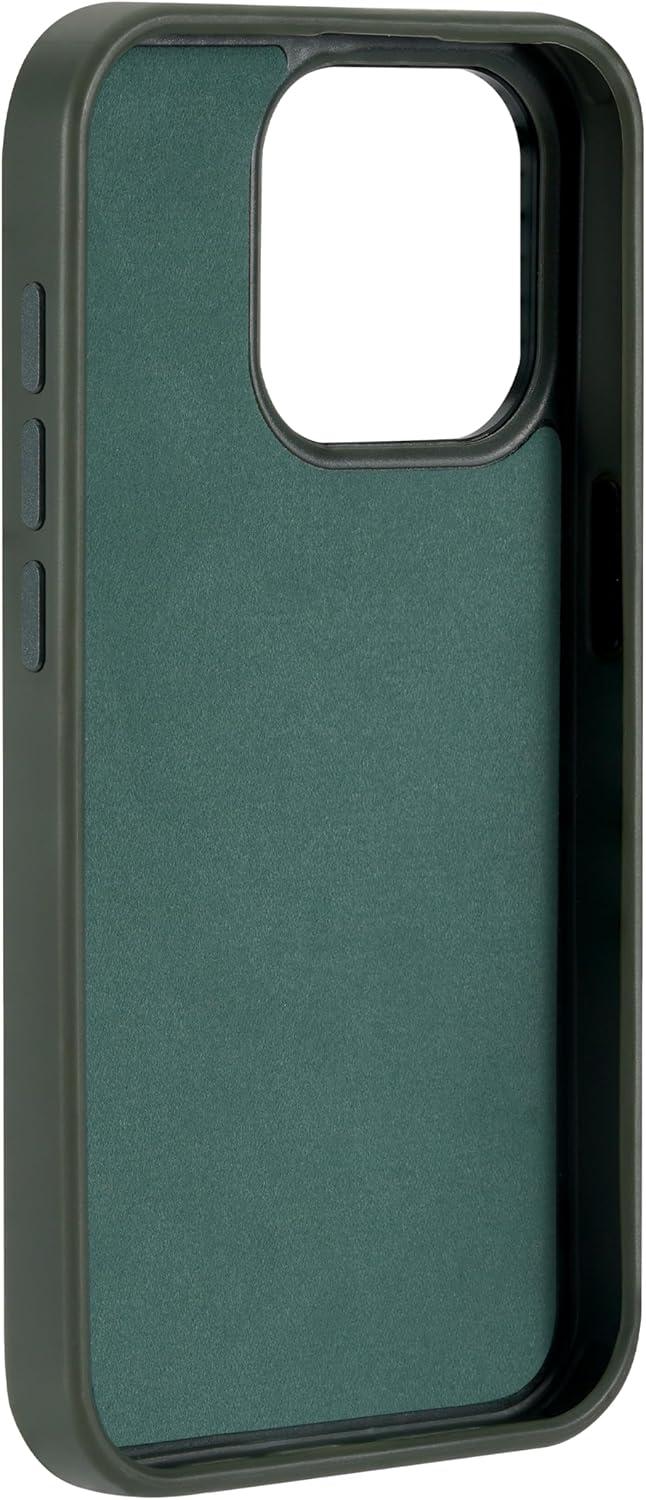 imageWrangler Heritage Inlay Leather Phone Case Military Green Edge Compatible with iPhone Brown 16 ProBrown
