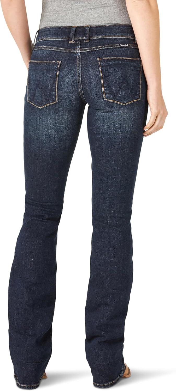 imageWrangler Ladies Retro Sadie Boot Cut JeansDark Blue