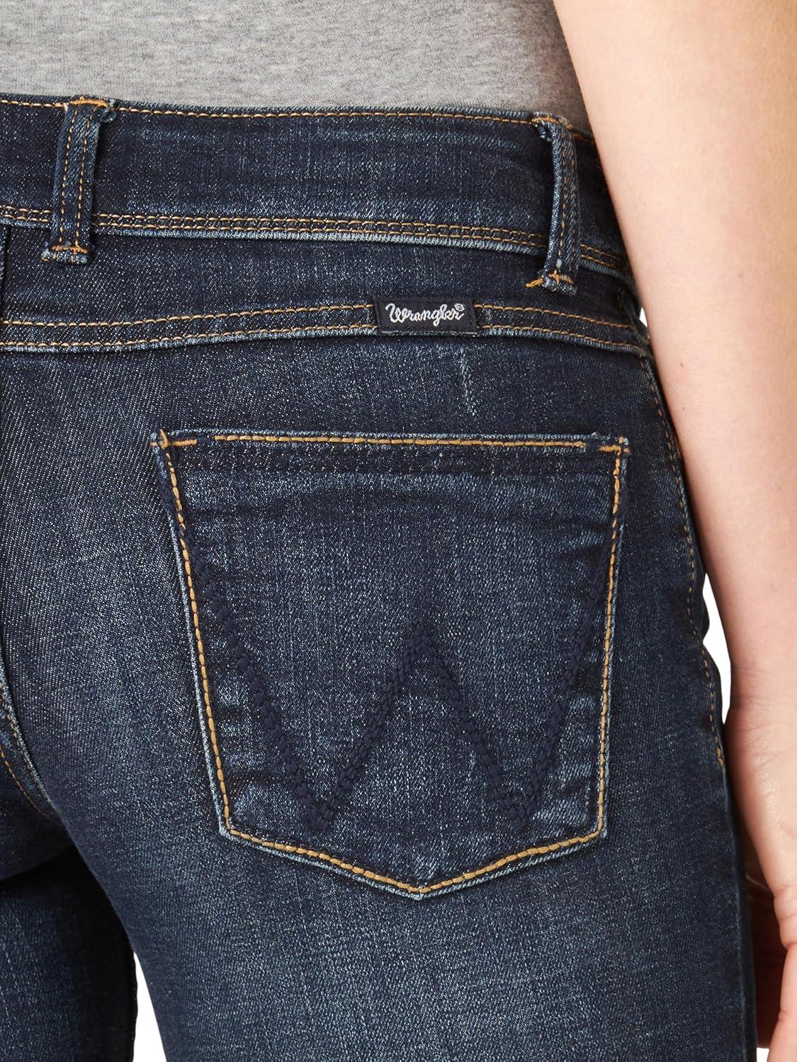 imageWrangler Ladies Retro Sadie Boot Cut JeansDark Blue