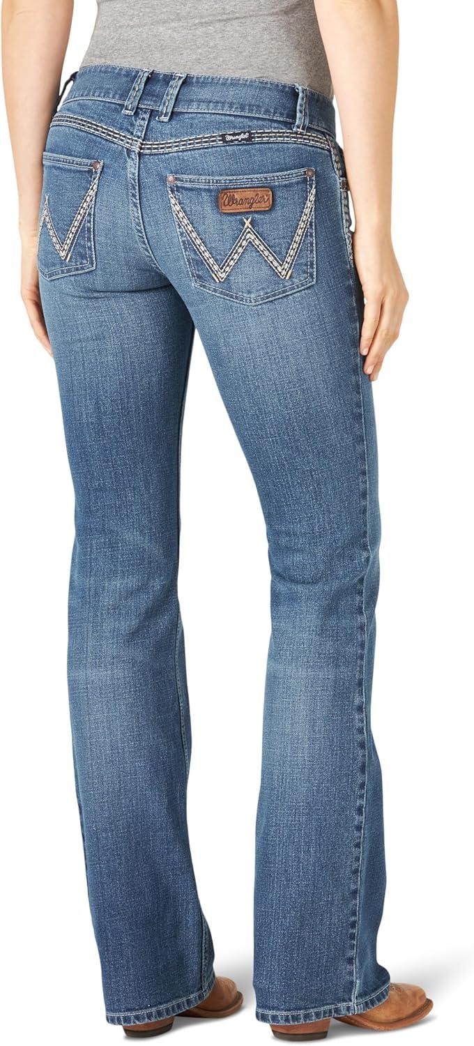 imageWrangler Ladies Retro Sadie Boot Cut JeansTiffany