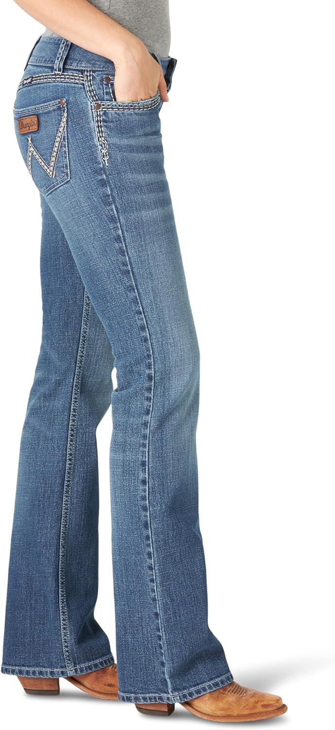 imageWrangler Ladies Retro Sadie Boot Cut JeansTiffany