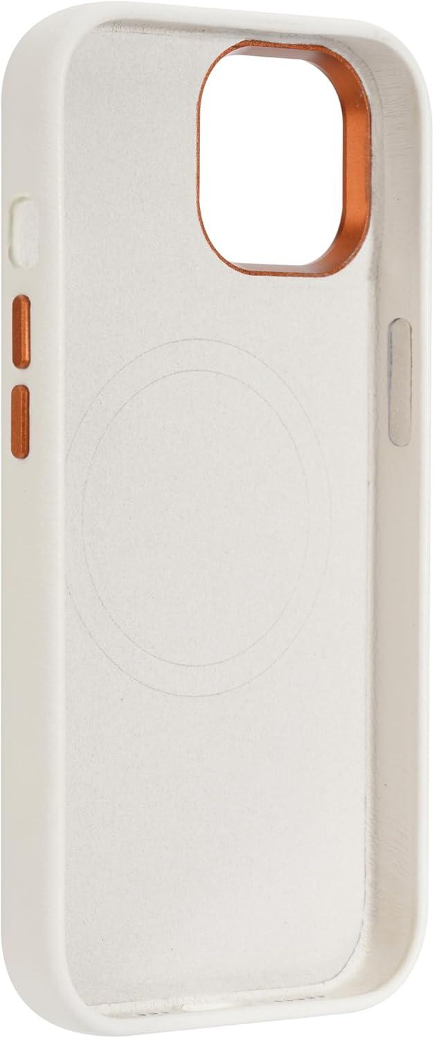 imageWrangler Leather Embroidered iPhone Case Western Star Compatible with iPhone Black 16 ProCream