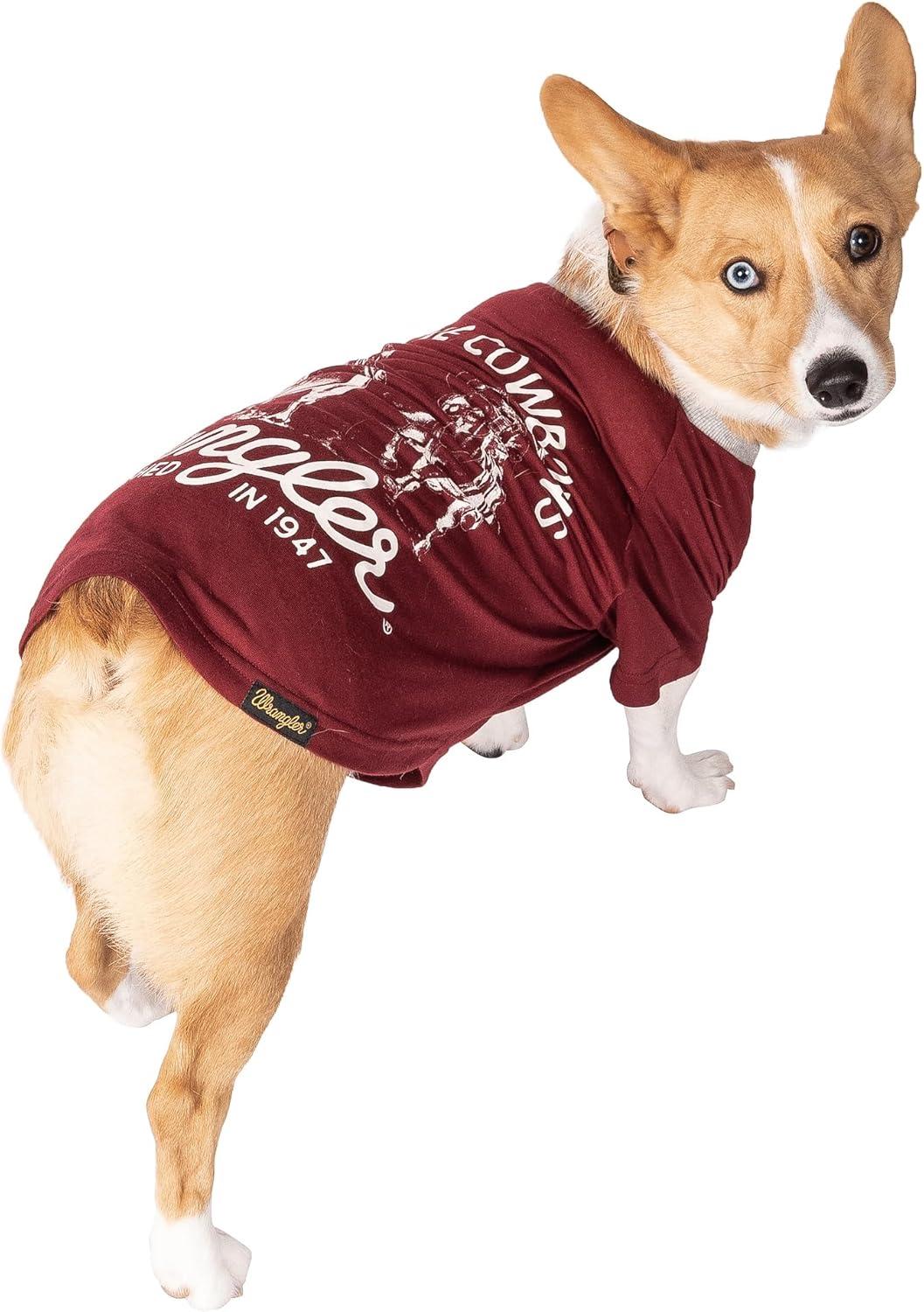 imageWrangler Long Live Cowboys Dog T Shirt Lightweight and Breathable Pullover Dog Shirt Machine Washable Layer Under Dog Sweater LSmall