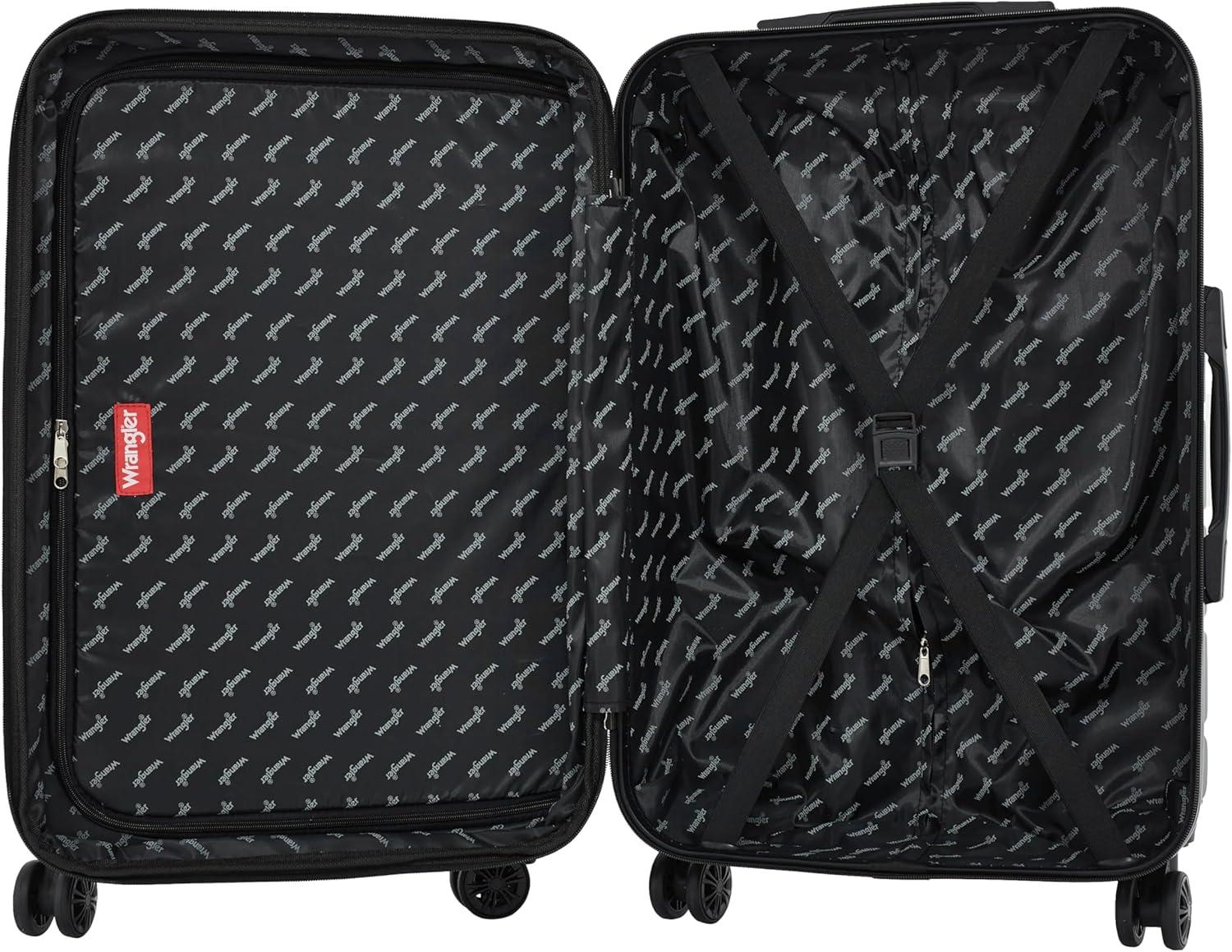 imageWrangler Maverick 3 Piece Luggage Set Blue HeavenBlack