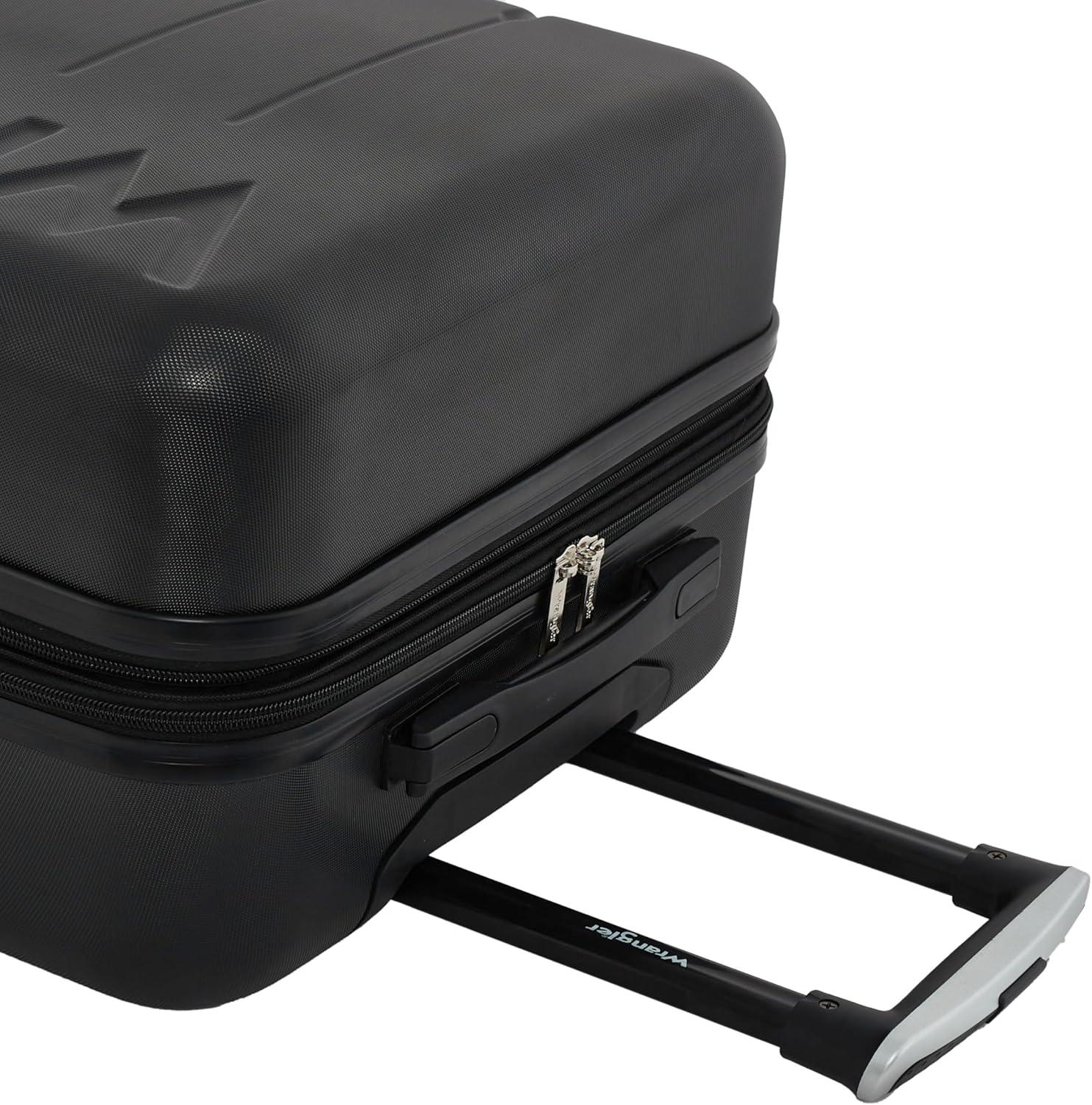 imageWrangler Maverick 3 Piece Luggage Set Blue HeavenBlack