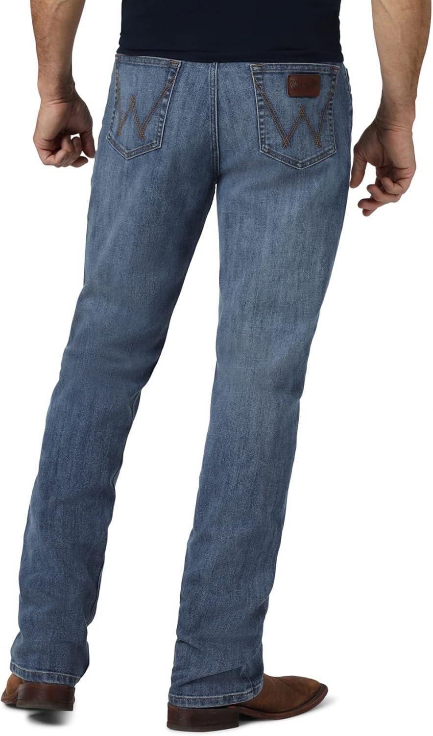 imageWrangler Mens 20X 02 Active Flex Competition Slim Fit Stone Blue JeansOvercast