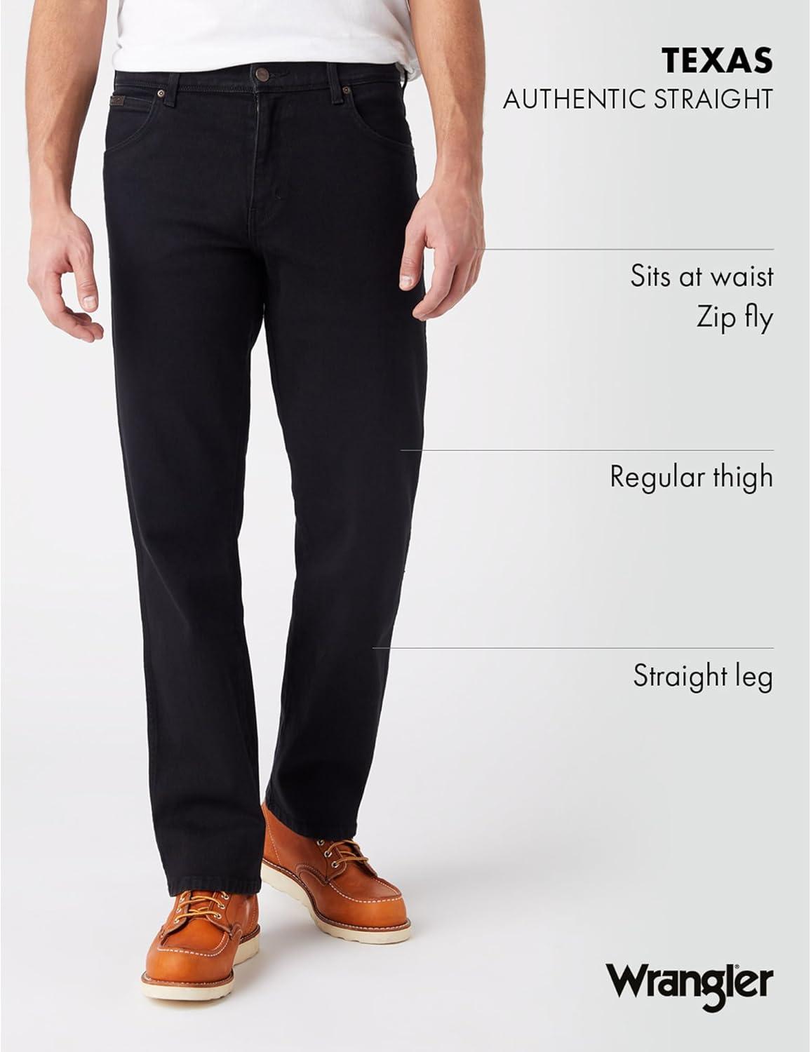 imageWrangler Mens 44 Slim Straight Light Wash JeansBlack Overdye