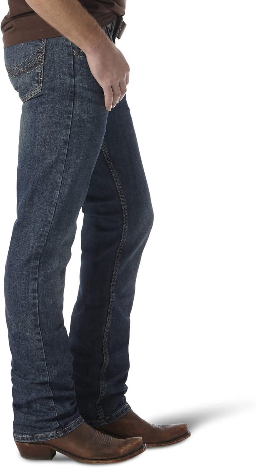 imageWrangler Mens 44 Slim Straight Light Wash JeansMcallen