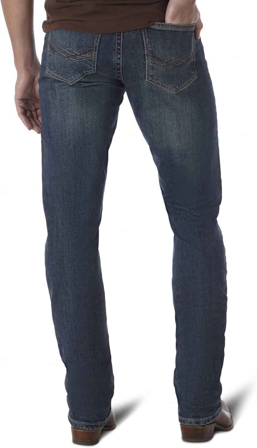 imageWrangler Mens 44 Slim Straight Light Wash JeansMcallen