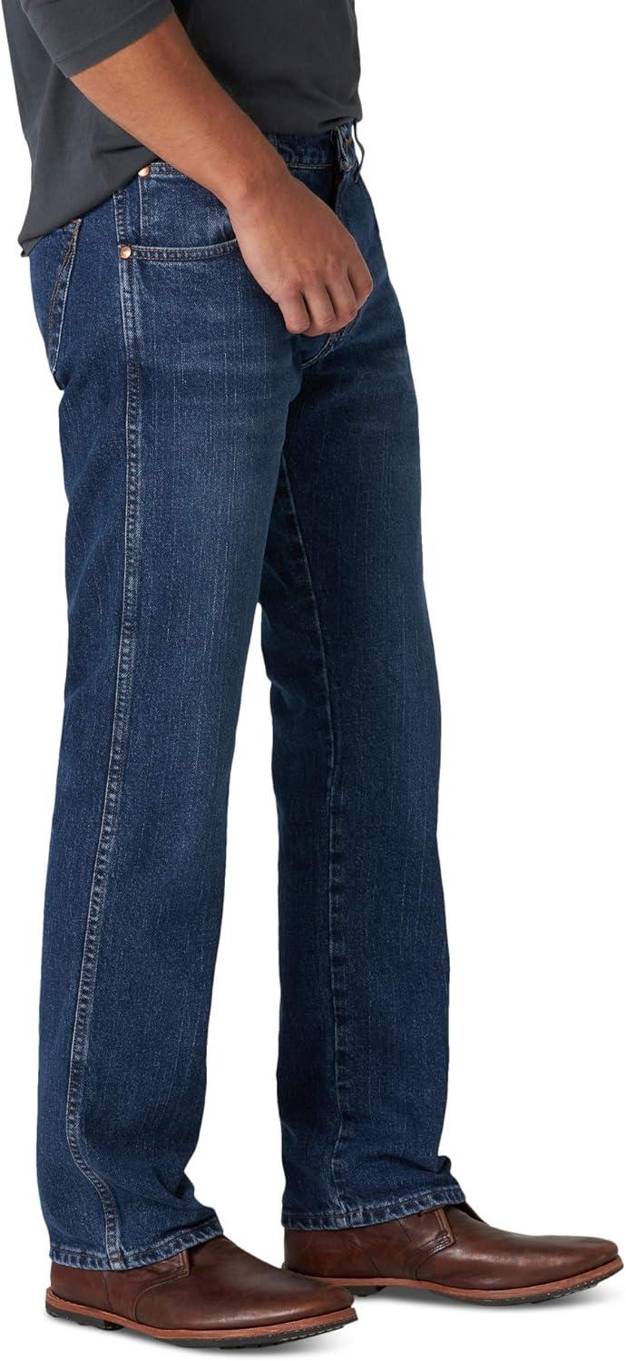 imageWrangler Mens 44 Slim Straight Light Wash JeansMidland