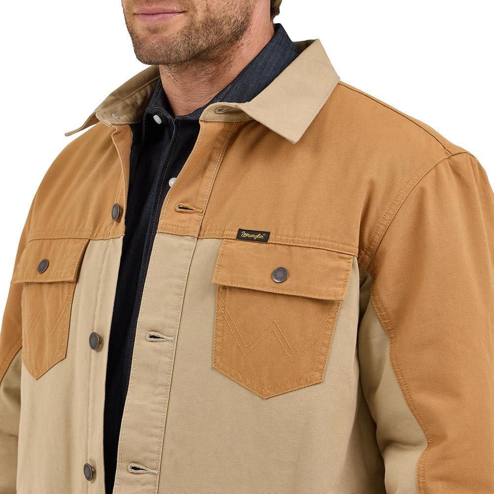 imageWrangler Mens Chipmunk Mixed Canvas Chore Coat