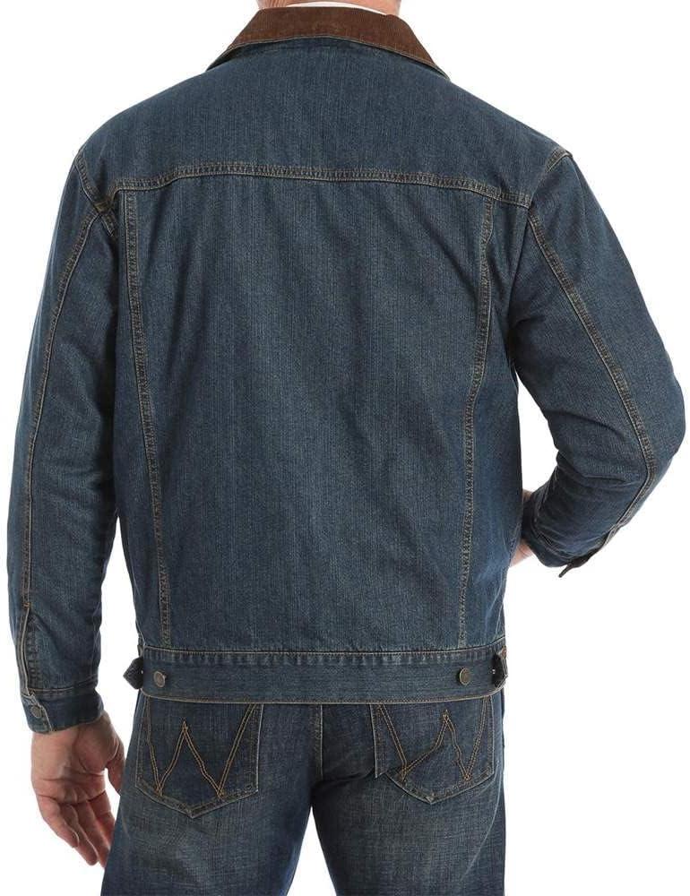 imageWrangler Mens Concealed Carry Blanket Lined Denim JacketIndigo