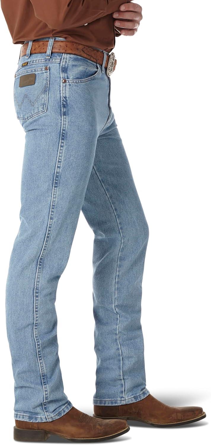 imageWrangler Mens Cowboy Cut Rigid Slim Fit JeanAntique Wash