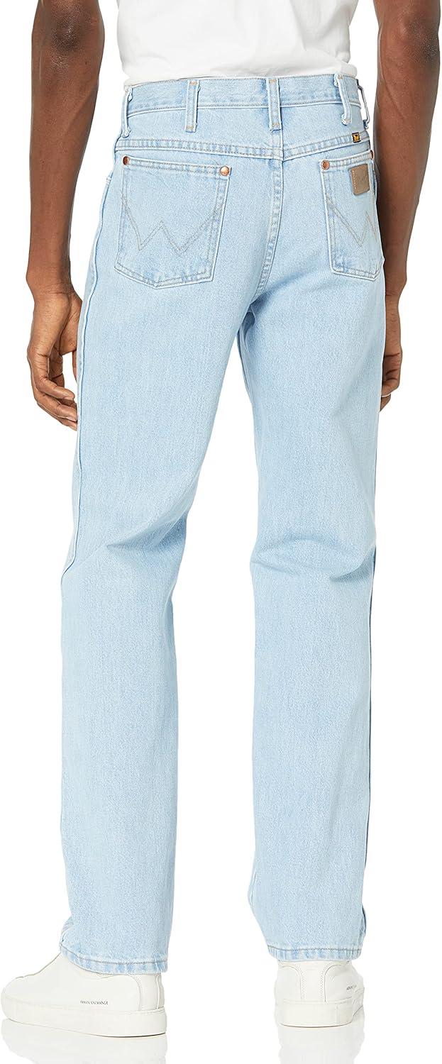 imageWrangler Mens Cowboy Cut Rigid Slim Fit JeanBleach