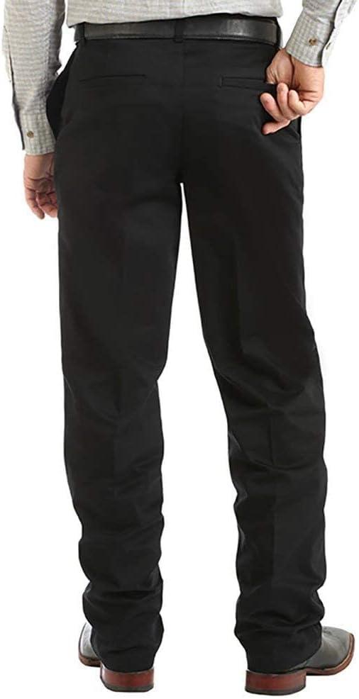 imageWrangler Mens Flat Front Casual Khaki PantsBlack