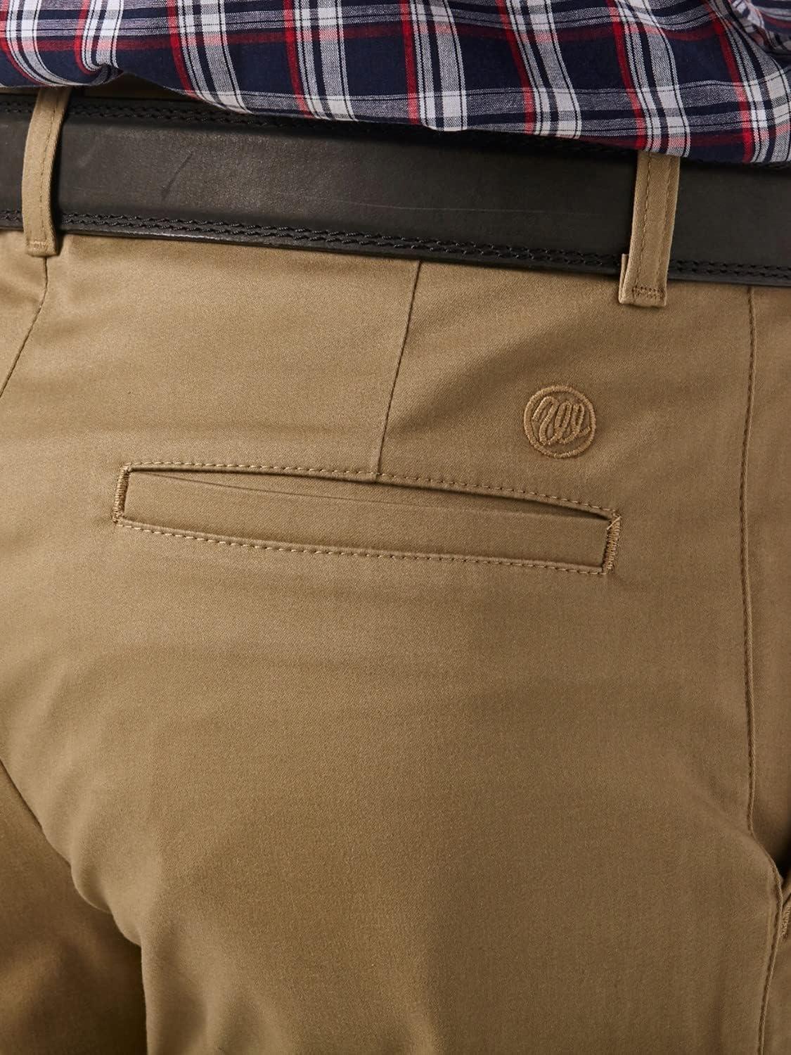 imageWrangler Mens Flat Front Casual Khaki PantsKhaki