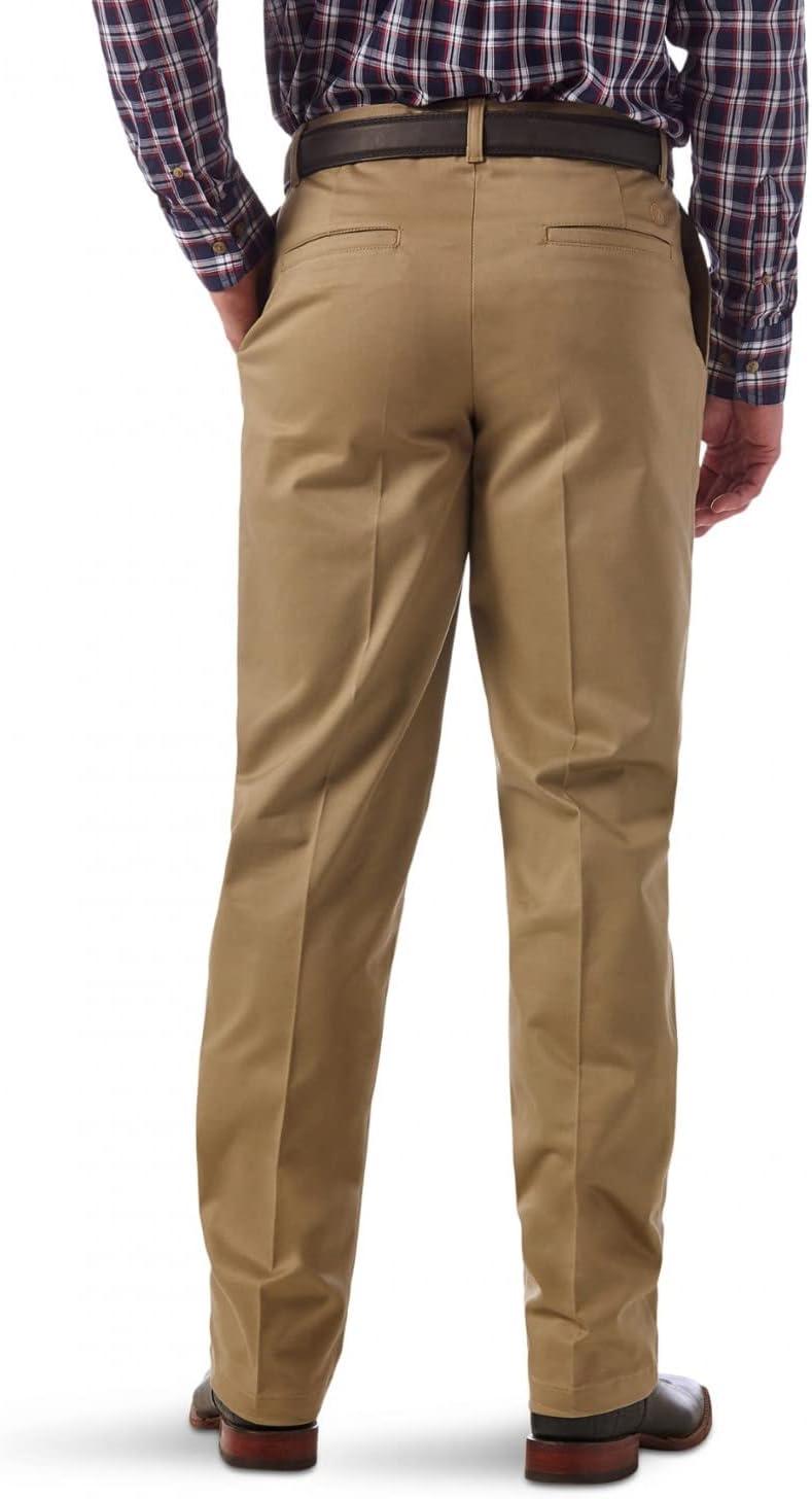 imageWrangler Mens Flat Front Casual Khaki PantsKhaki