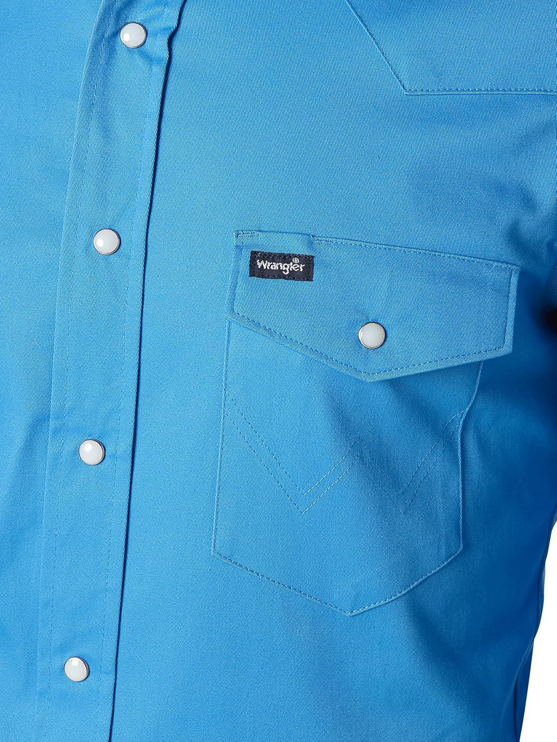 imageWrangler Mens Premium Performance Advanced Comfort WorkshirtBlue