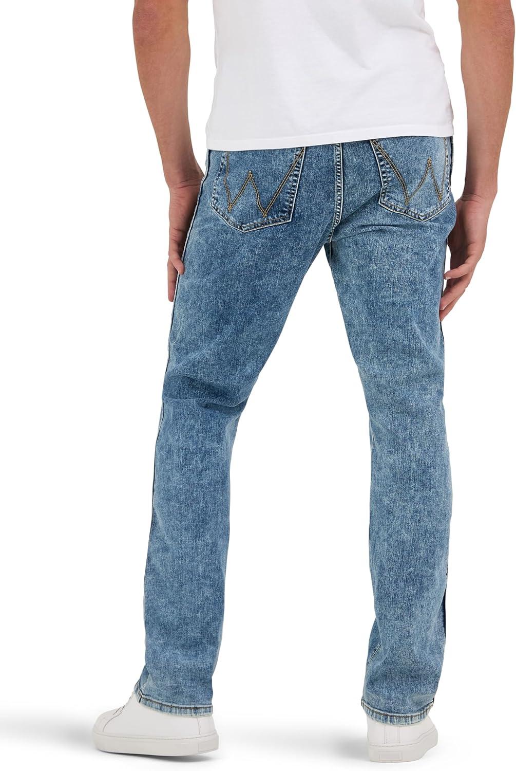 imageWrangler Mens Slim Straight JeansAcid Wash