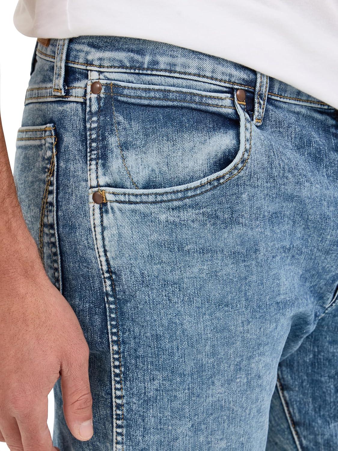 imageWrangler Mens Slim Straight JeansAcid Wash