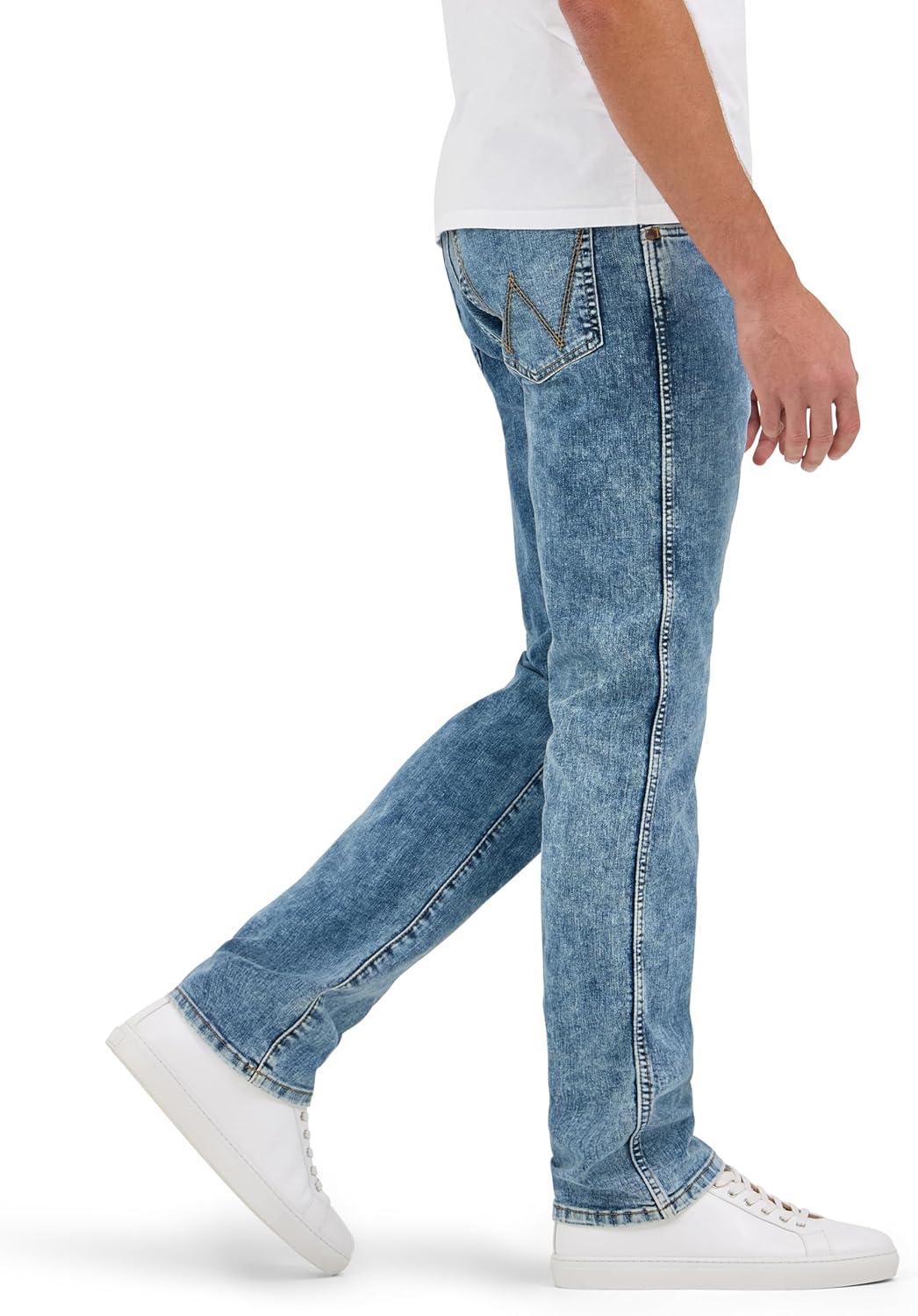imageWrangler Mens Slim Straight JeansAcid Wash