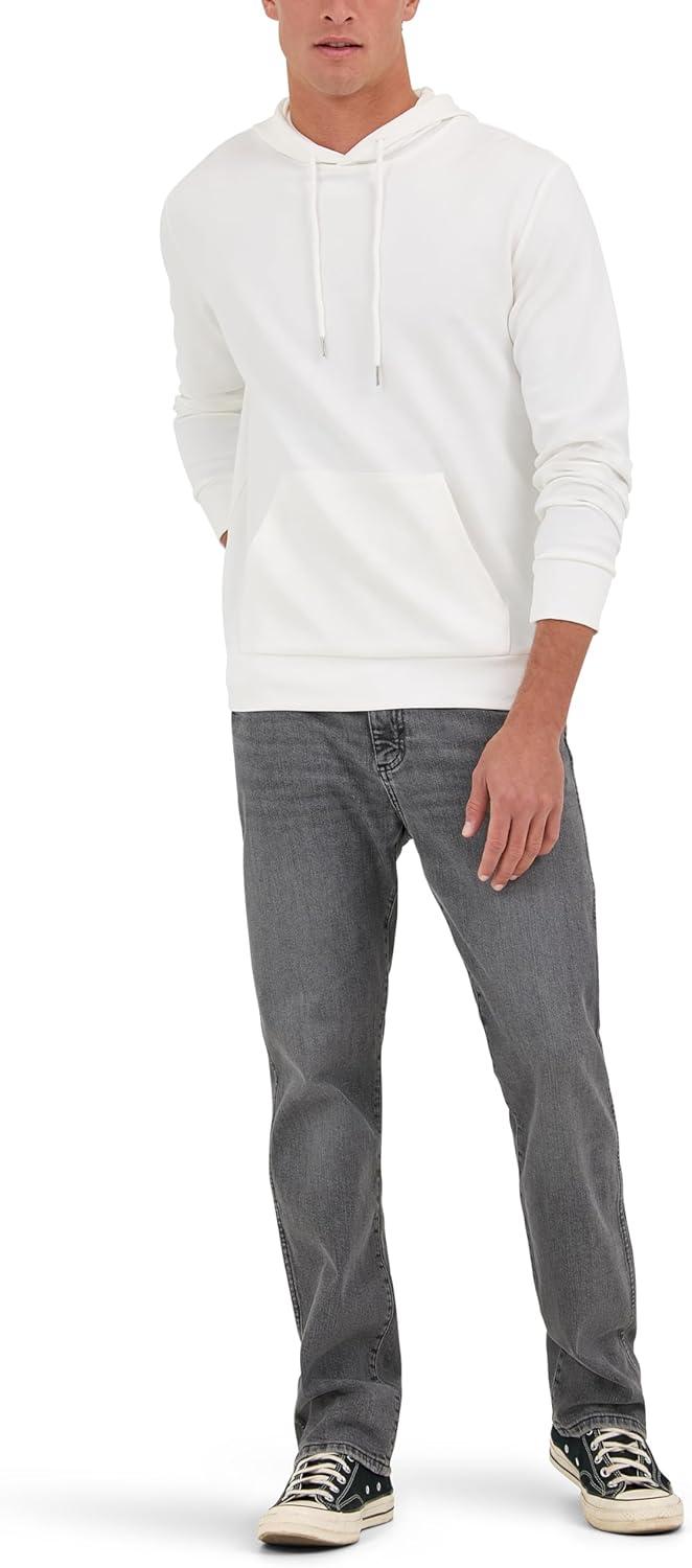 imageWrangler Mens Slim Straight JeansLight Grey Wash