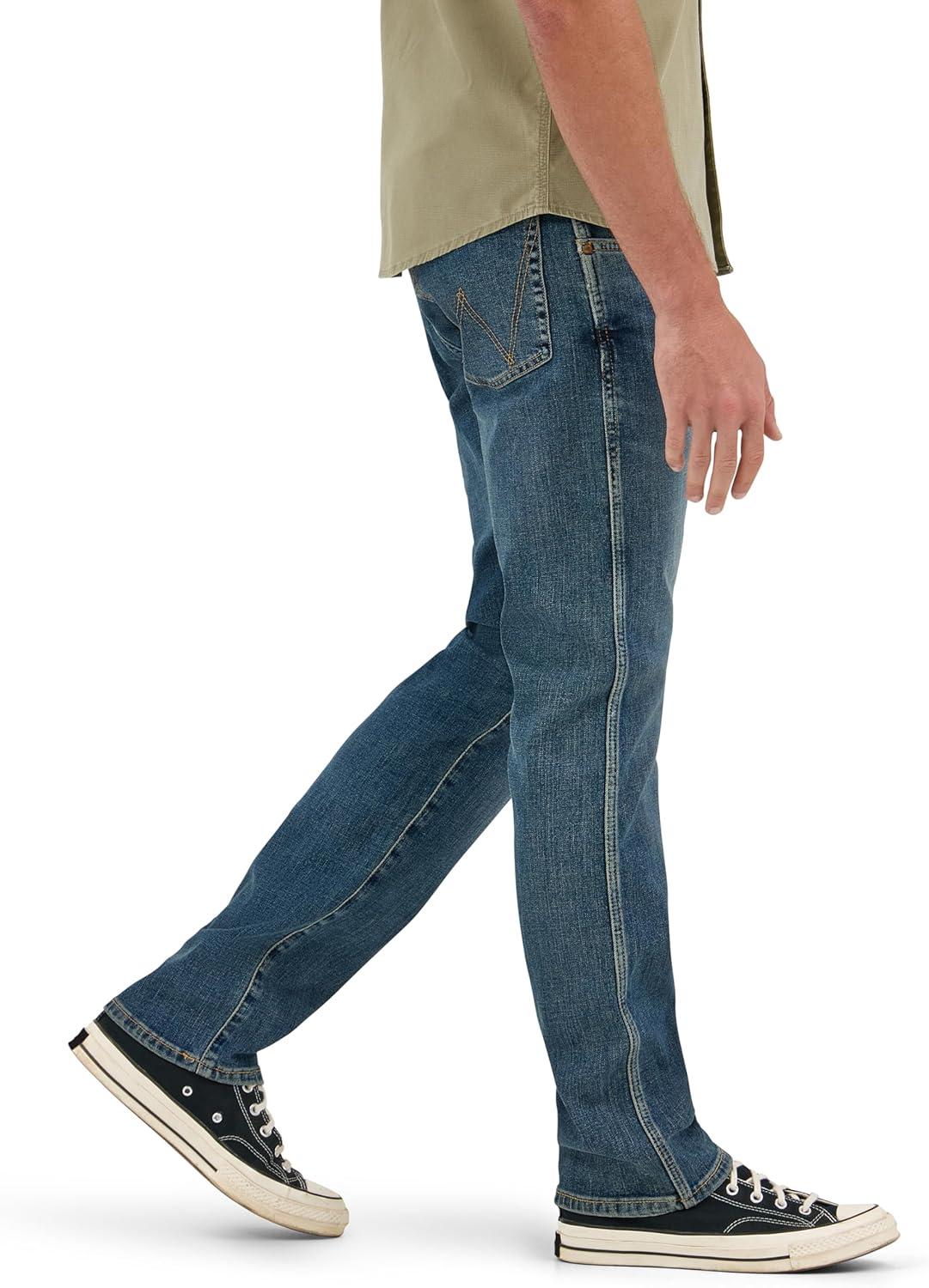 imageWrangler Mens Slim Straight JeansMedium Wash