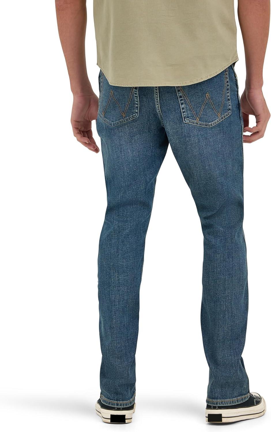 imageWrangler Mens Slim Straight JeansMedium Wash