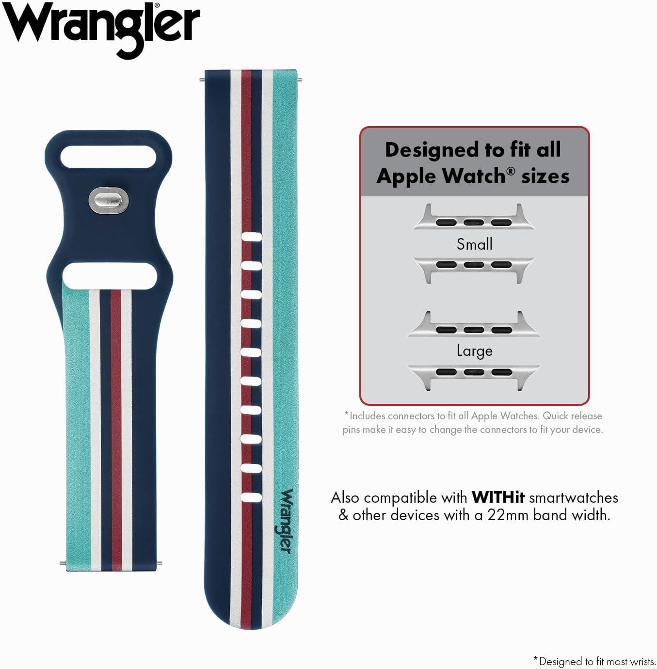 imageWrangler MulitStriped Silicone Band for Apple Watch Fits all Apple Watch Series and SizesPainted Sky