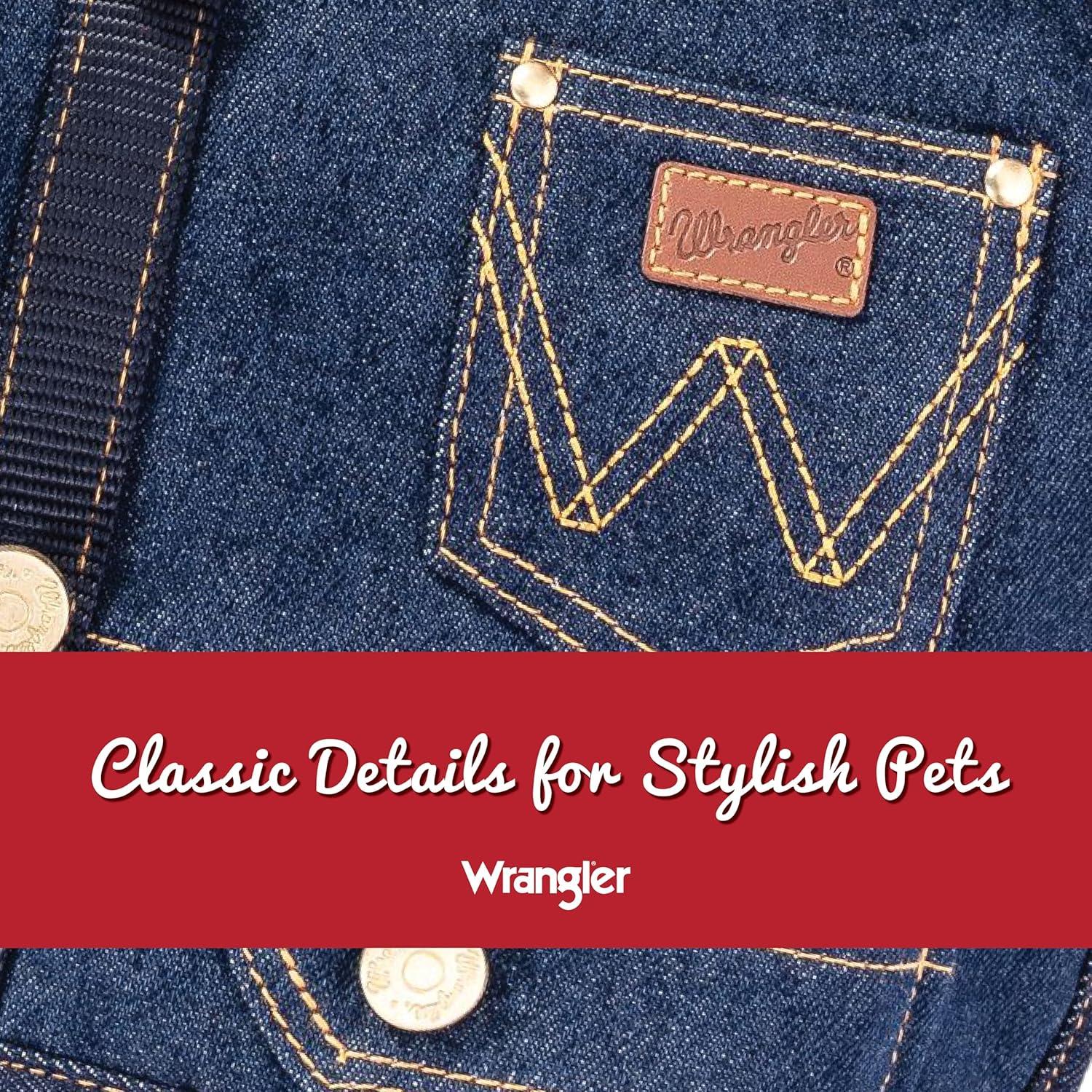 imageWrangler Pet Yoke Denim Dog Shirt Western Style Dog Clothes Lightweight Dog Outfits for Stylish Pups Comfortable ampamp Machine Washable DB LDark Blue