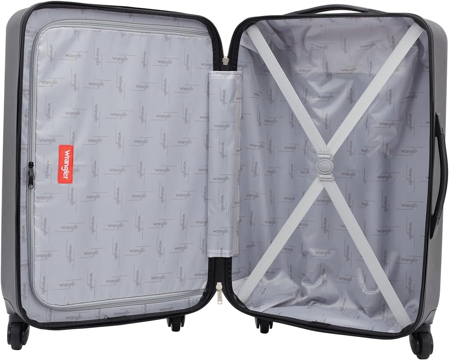 imageWrangler Quest Luggage Set Granite Gray 3 Piece Set 30quot26quot22quotBlack