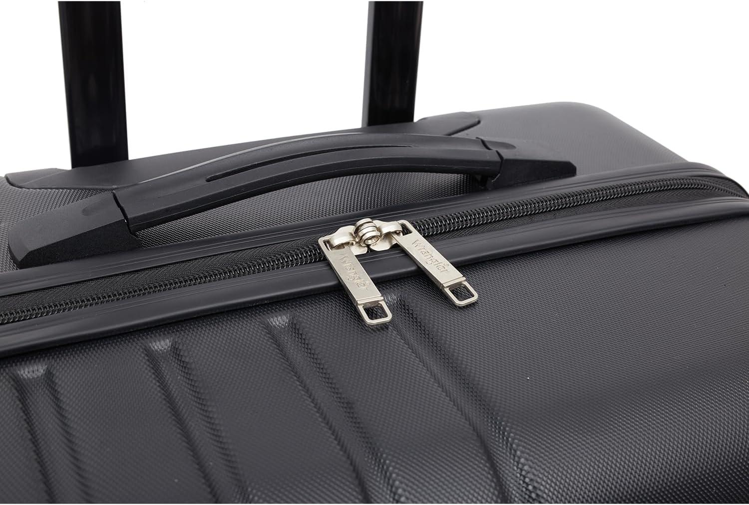 imageWrangler Quest Luggage Set Granite Gray 3 Piece Set 30quot26quot22quotBlack