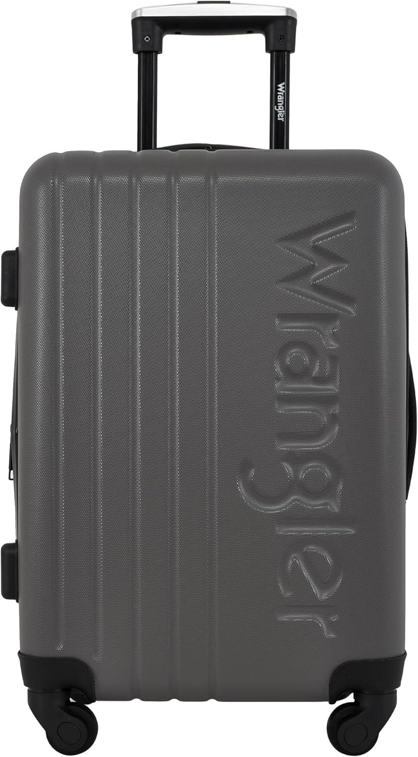 imageWrangler Quest Luggage Set Granite Gray 3 Piece Set 30quot26quot22quotGranite Gray
