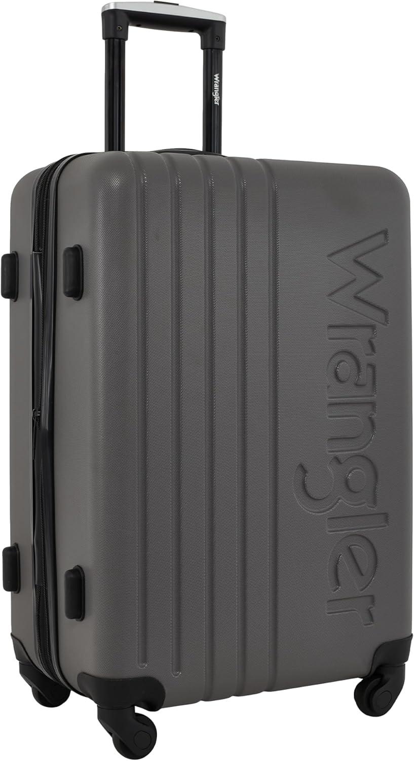 imageWrangler Quest Luggage Set Granite Gray 3 Piece Set 30quot26quot22quotGranite Gray