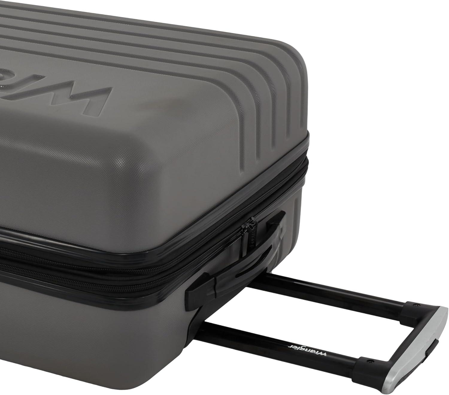 imageWrangler Quest Luggage Set Granite Gray 3 Piece Set 30quot26quot22quotGranite Gray