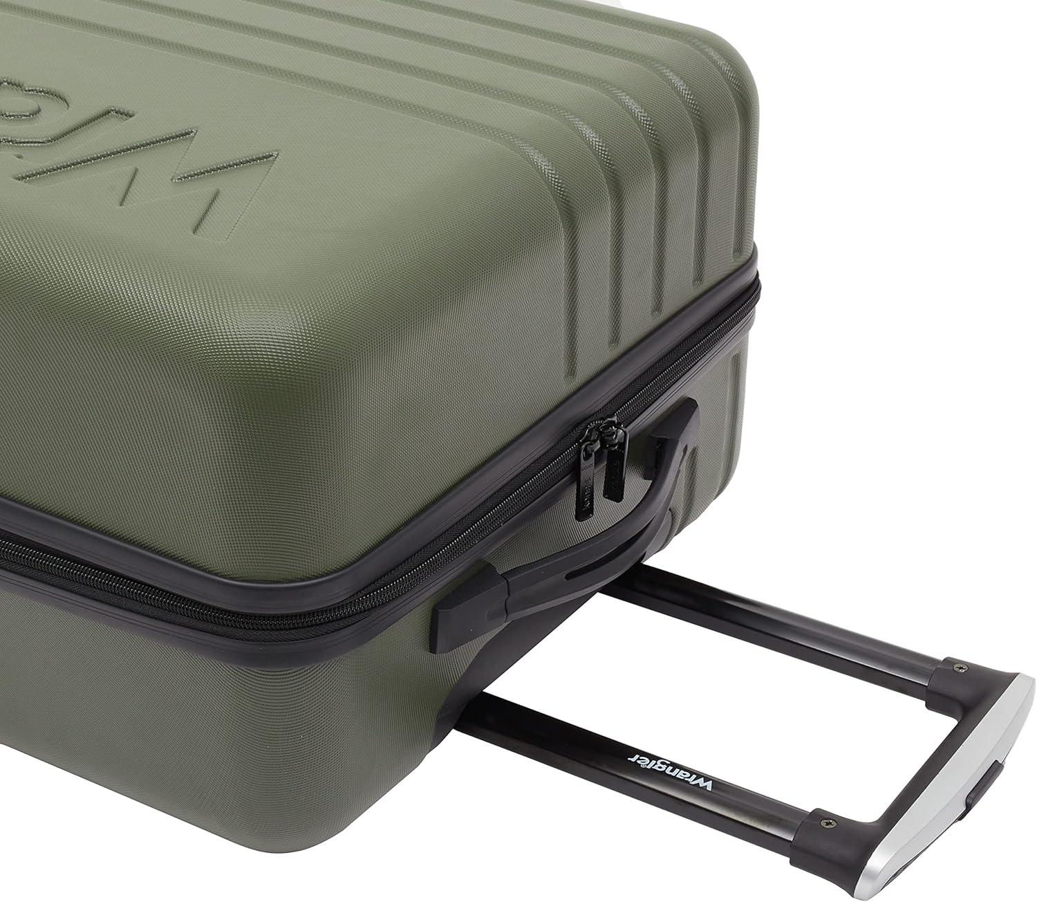 imageWrangler Quest Luggage Set Granite Gray 3 Piece Set 30quot26quot22quotOlive Green