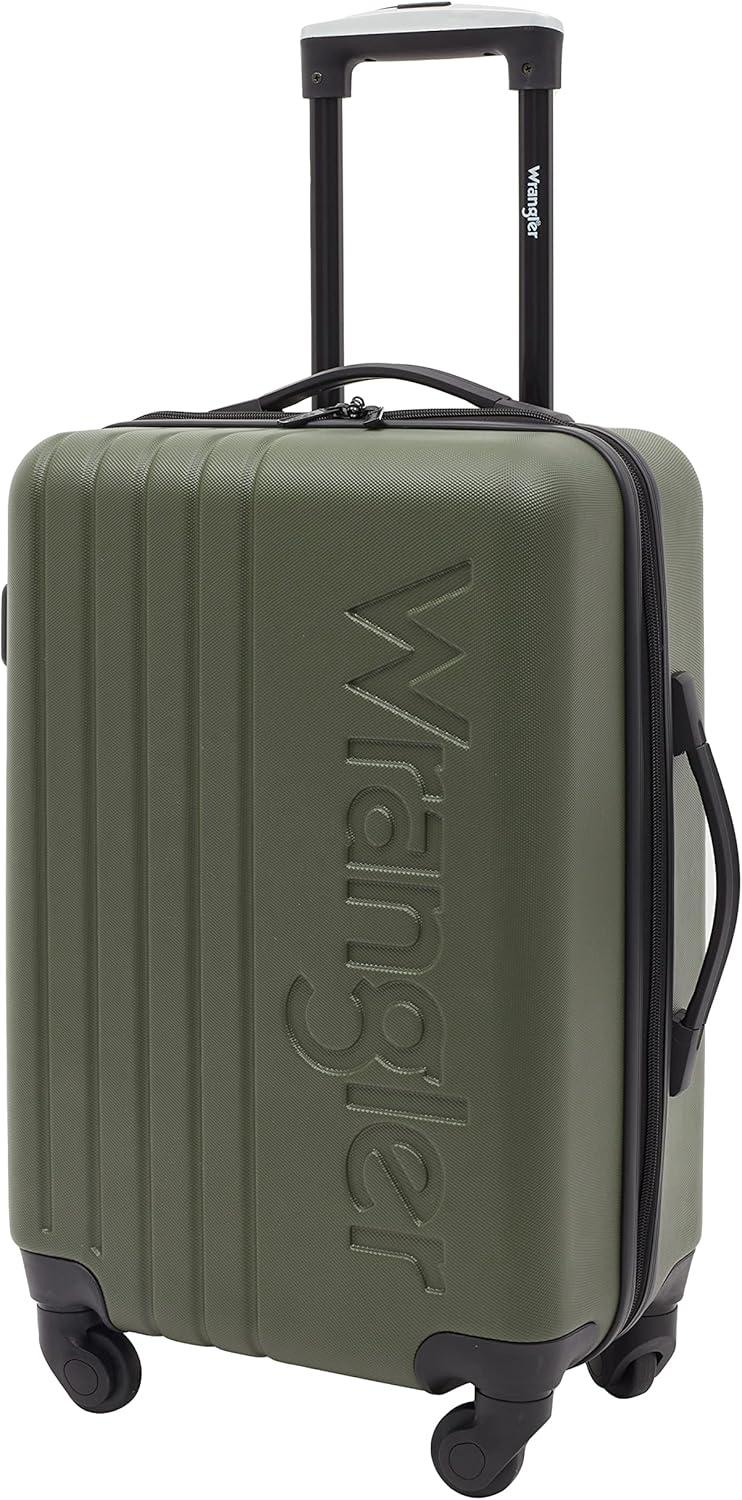 imageWrangler Quest Luggage Set Granite Gray 3 Piece Set 30quot26quot22quotOlive Green