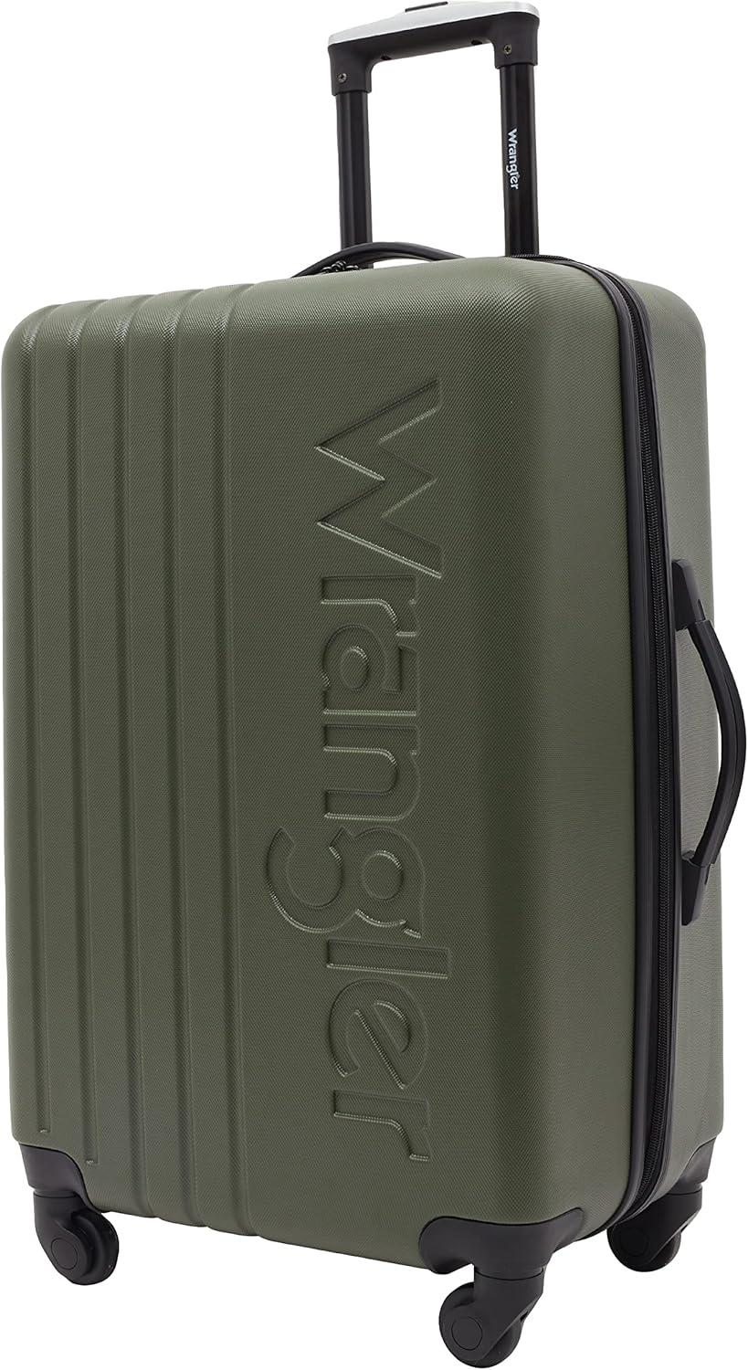 imageWrangler Quest Luggage Set Granite Gray 3 Piece Set 30quot26quot22quotOlive Green