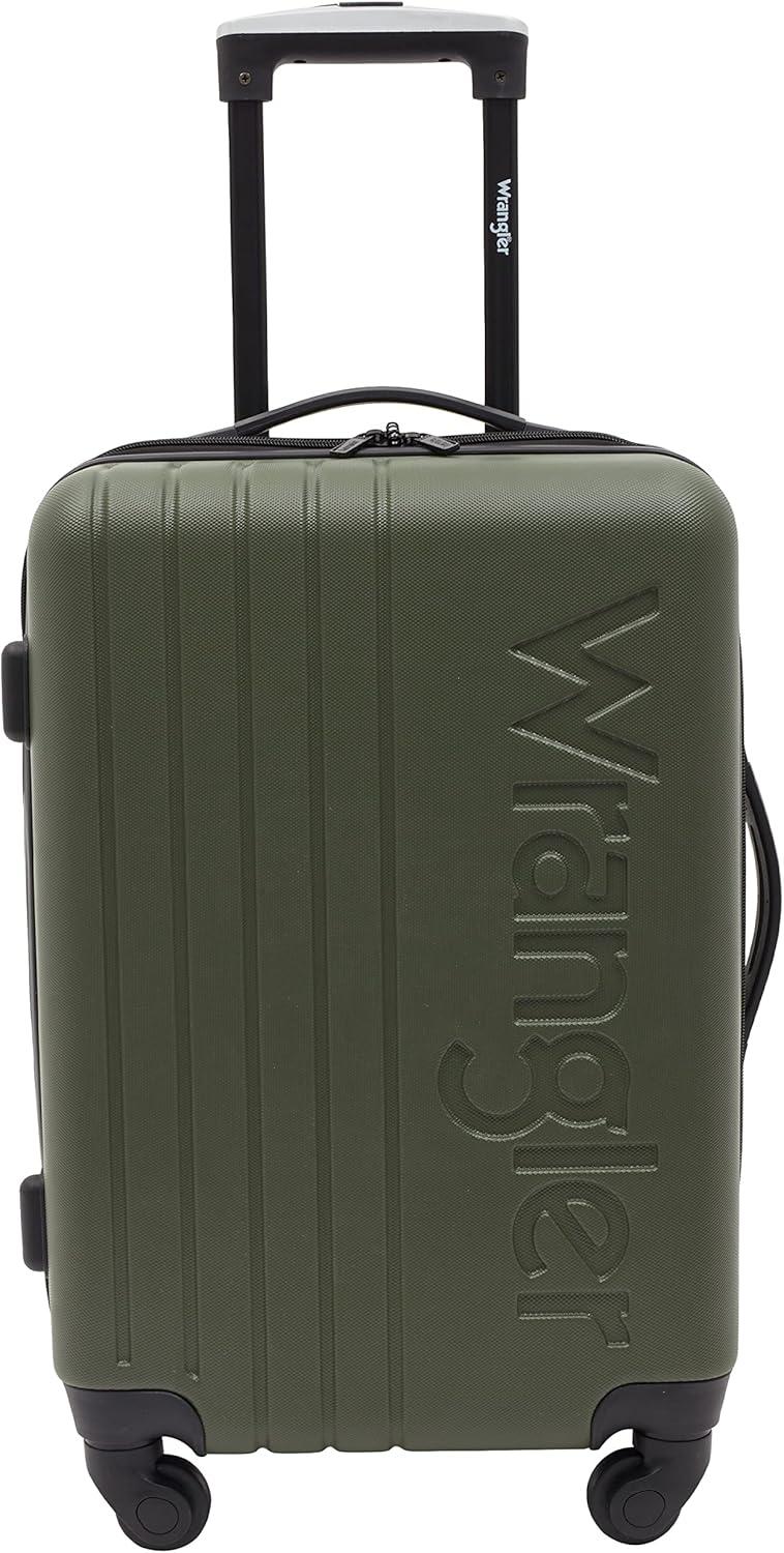 imageWrangler Quest Luggage Set Granite Gray 3 Piece Set 30quot26quot22quotOlive Green