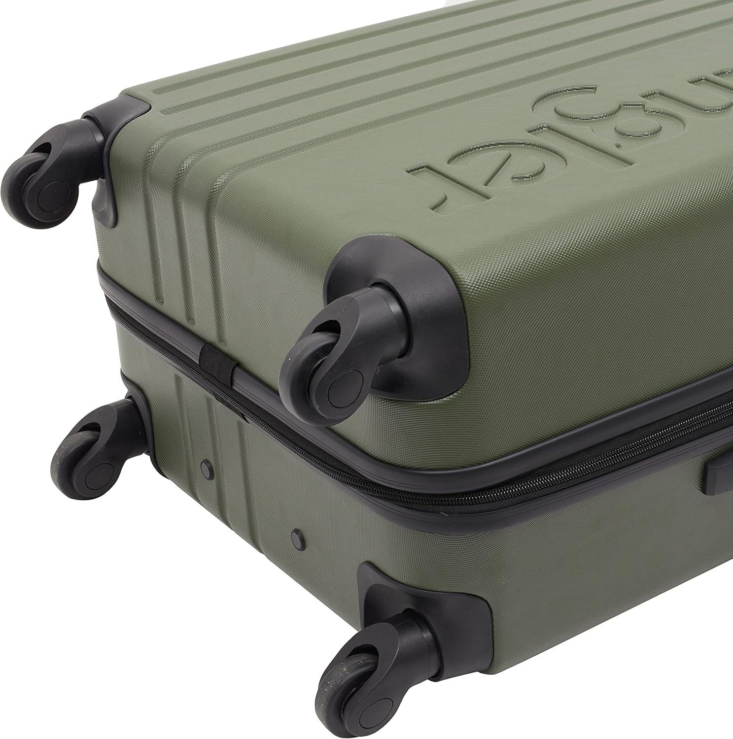 imageWrangler Quest Luggage Set Granite Gray 3 Piece Set 30quot26quot22quotOlive Green