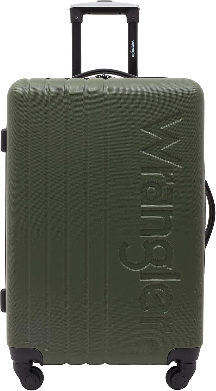 imageWrangler Quest Luggage Set Granite Gray 3 Piece Set 30quot26quot22quotOlive Green