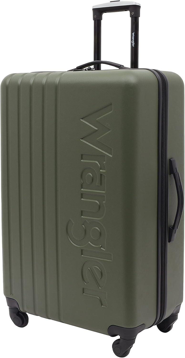 imageWrangler Quest Luggage Set Granite Gray 3 Piece Set 30quot26quot22quotOlive Green