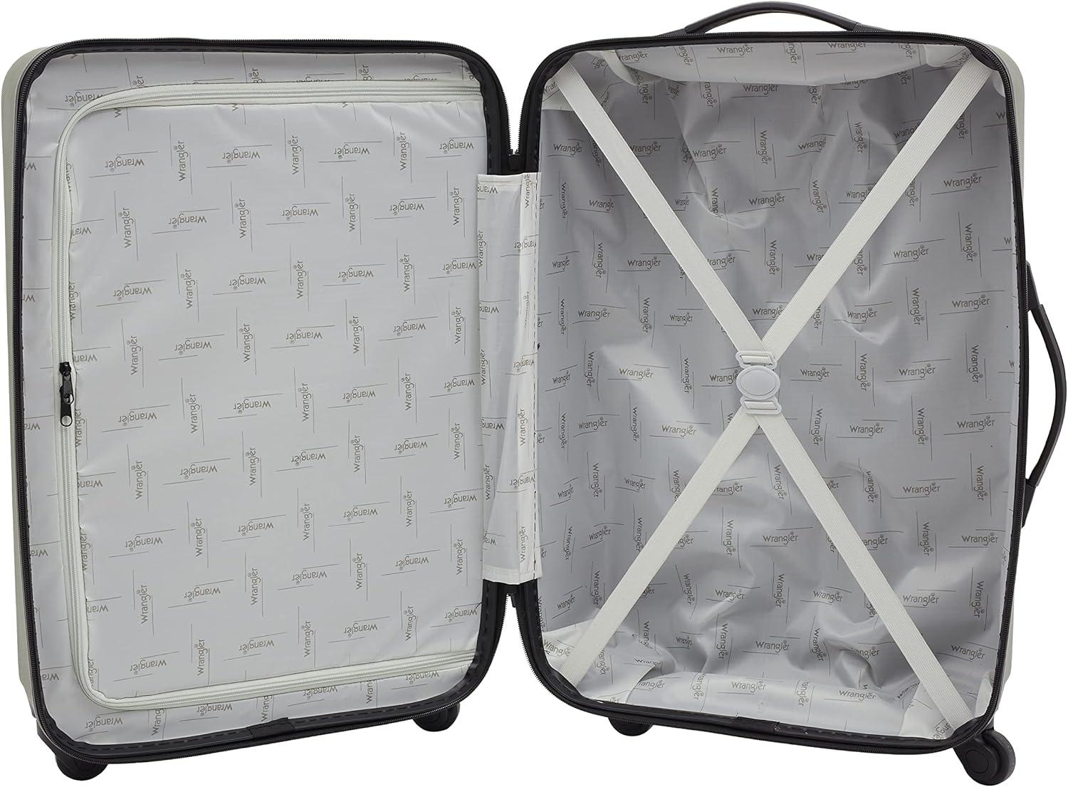 imageWrangler Quest Luggage Set Granite Gray 3 Piece Set 30quot26quot22quotOlive Green