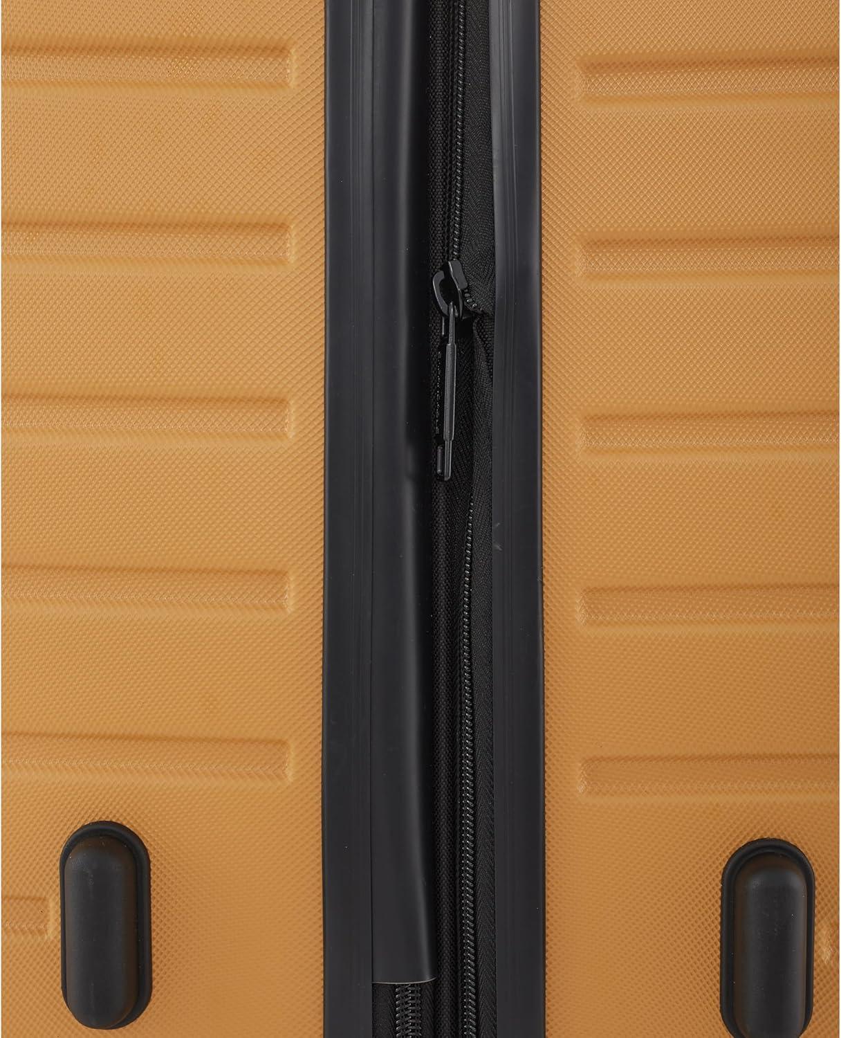 imageWrangler Tahoe 3 Piece Spinner Luggage Set BlackAmber Gold