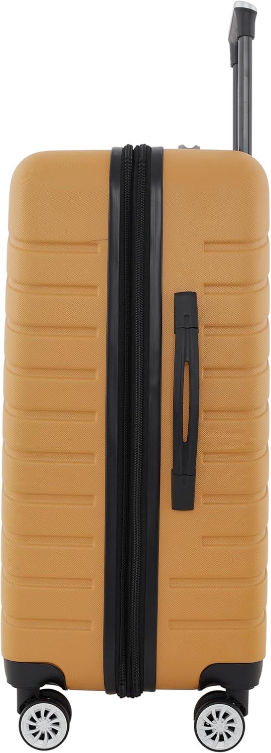 imageWrangler Tahoe 3 Piece Spinner Luggage Set BlackAmber Gold