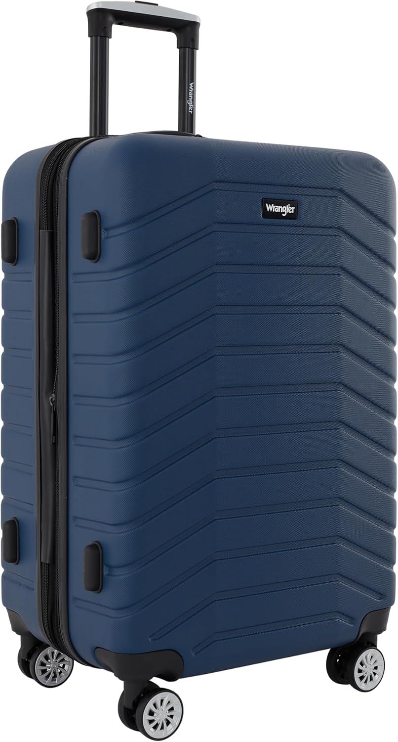 imageWrangler Tahoe 3 Piece Spinner Luggage Set BlackPoseidon Blue